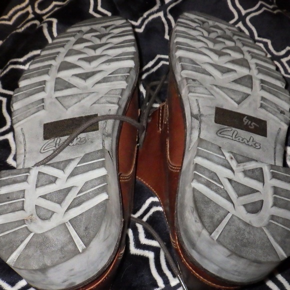 Clarks 10.5 brown leather captoe Derby NWOT - Picture 4 of 5